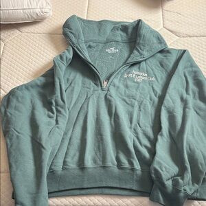 Hollister Teal Quarter-Zip Pullover